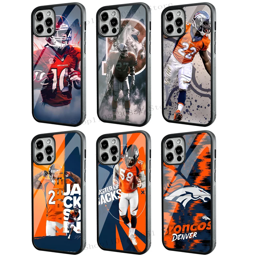 Чехол для телефона D-Denver B-Broncos, зеркальный чехол из ТПУ для iPhone 15 14 13 Pro Max 11 12 Mini Alex