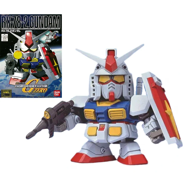 Bandai Original Gundam Model Kit SD BB 200 RX-78-2 Collectible Ornaments Action Figure Anime Figure Toys Gifts NEW For Children