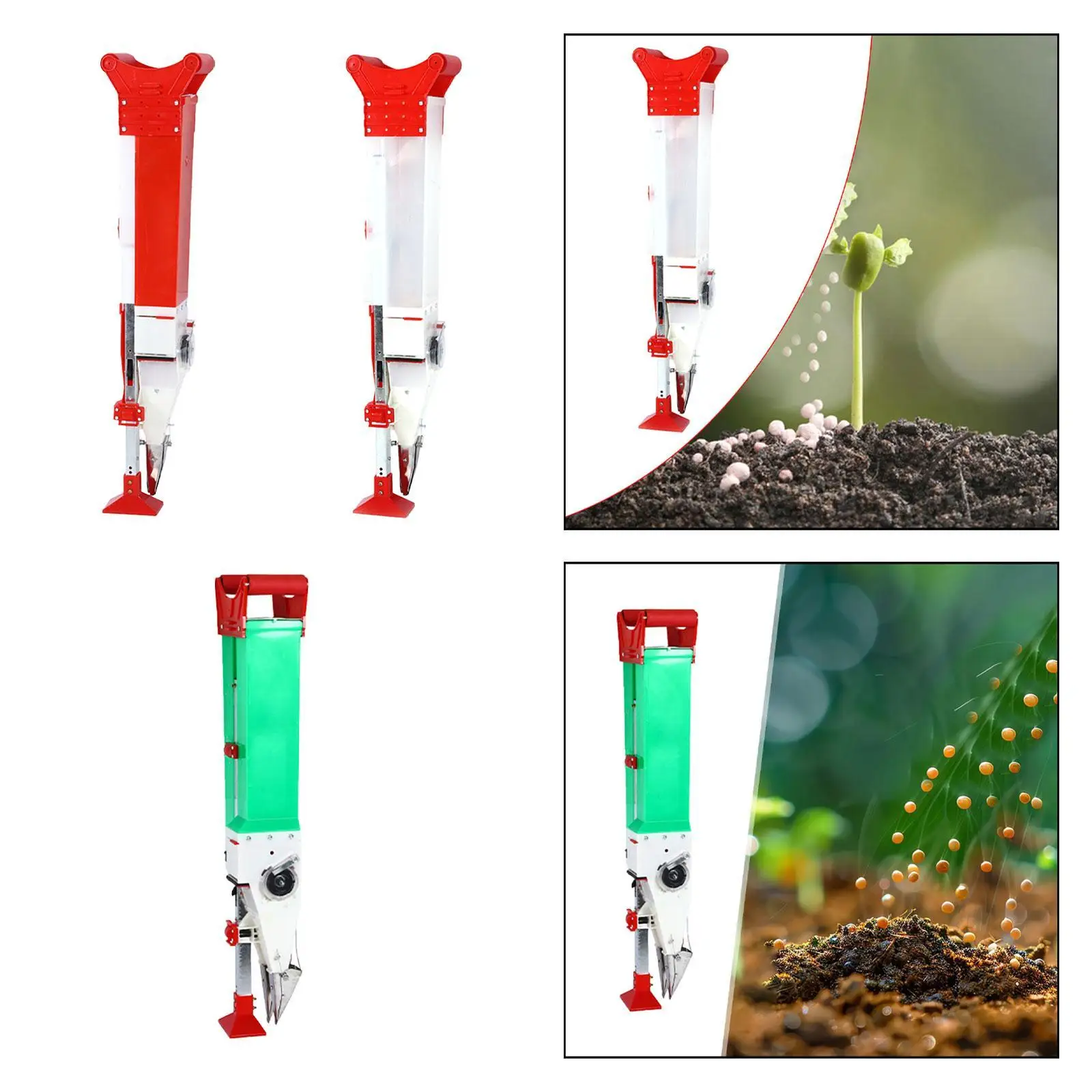 Handheld Corn Peanut Seeder Home Seeder Adjustable Sowing Depth Portable Row Planter Farming Tool for Sowing Household Seeding