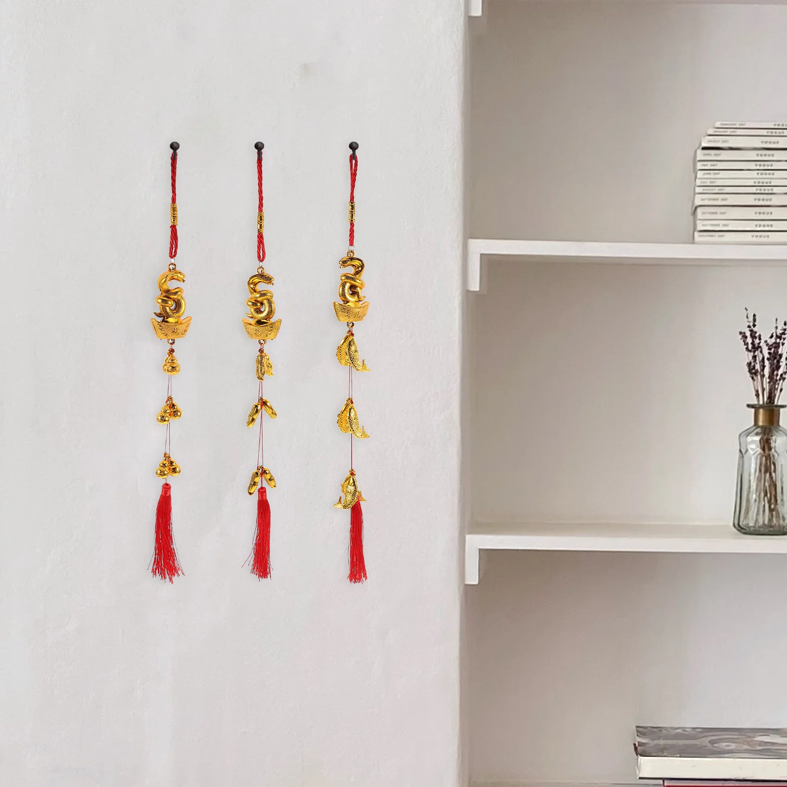 6Pcs Chinesische Neue Jahr Schlange Quaste Anhänger Festliche Decor Indoor Outdoor Verwenden Frühling Festival Liefert Dekorative Anhänger