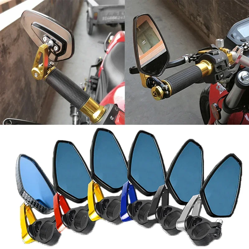 Universal Motorcycle Modified Rearview Mirror Retro Handle Reverse Mirror Reflector 22MM Handlebar Mirror Motorcycle Equipments