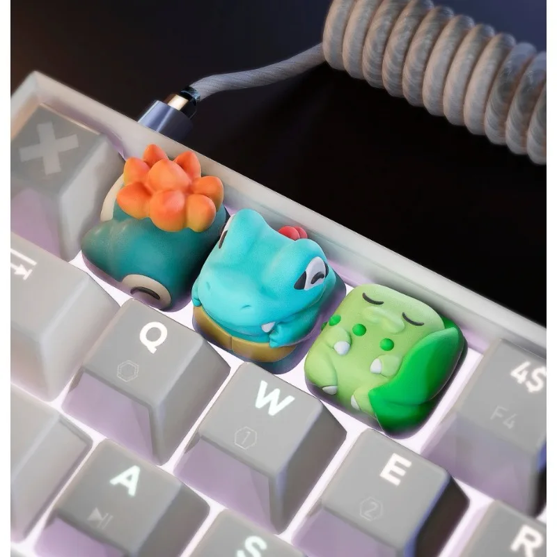 Game's top three pet spirit keycaps for mechanical keyboards, universal personalized keys for the cross axis of the keyboard