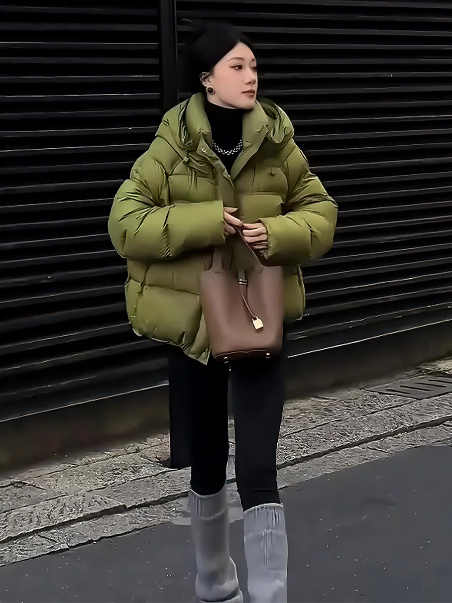 Mujer ort Thiened blanco Du down Jaet invierno nueva llegada Dstring con capucha cálido moda viaje Sle Abrigo acolchado