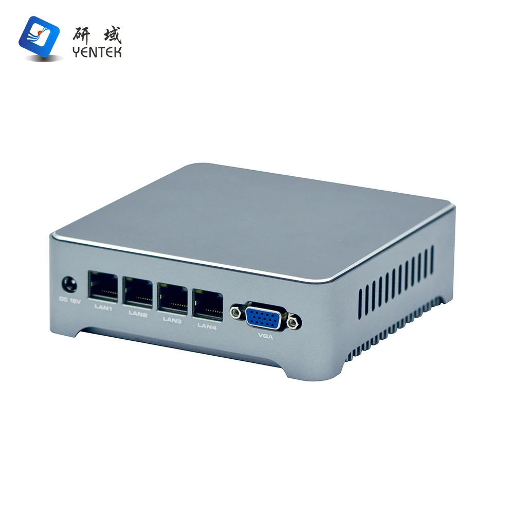Mini computer dual core celeron J1900 J4125 4 LAN RJ45 VGA Firewall mini Pc Fanless Server industrial Mini Pc