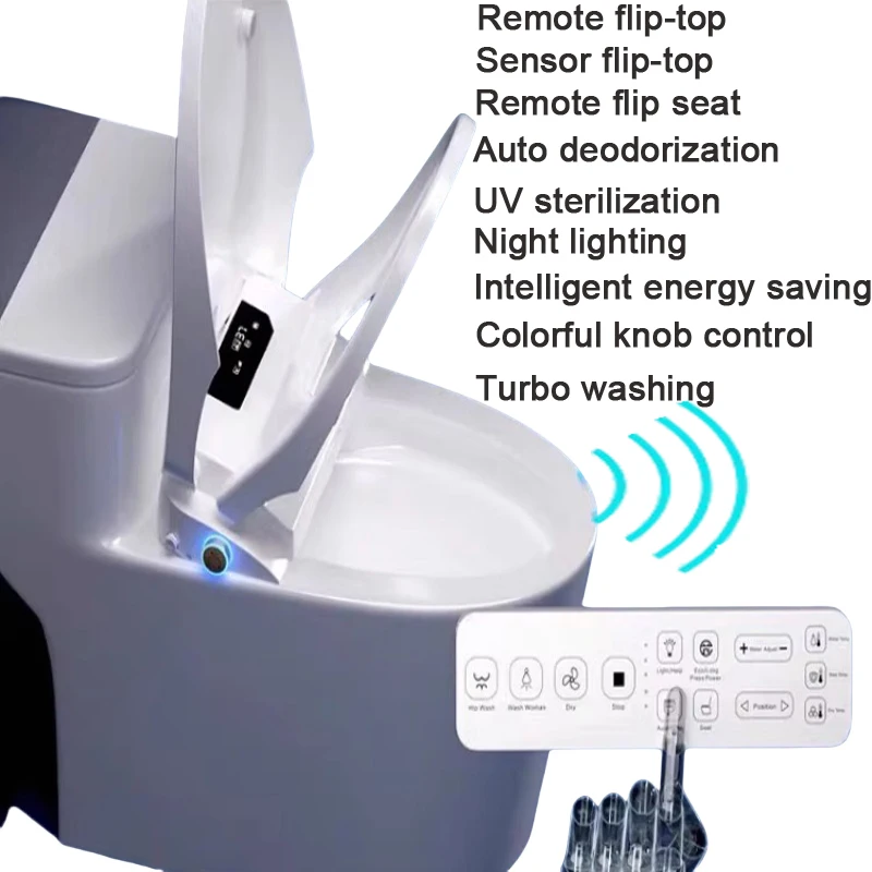 Auto Flip Japanese Smart Toilet Lid Electric Bidet Lunette Wc Japonais Wash Intelligent Toilet Lid Automatic Toilet Seat Cover
