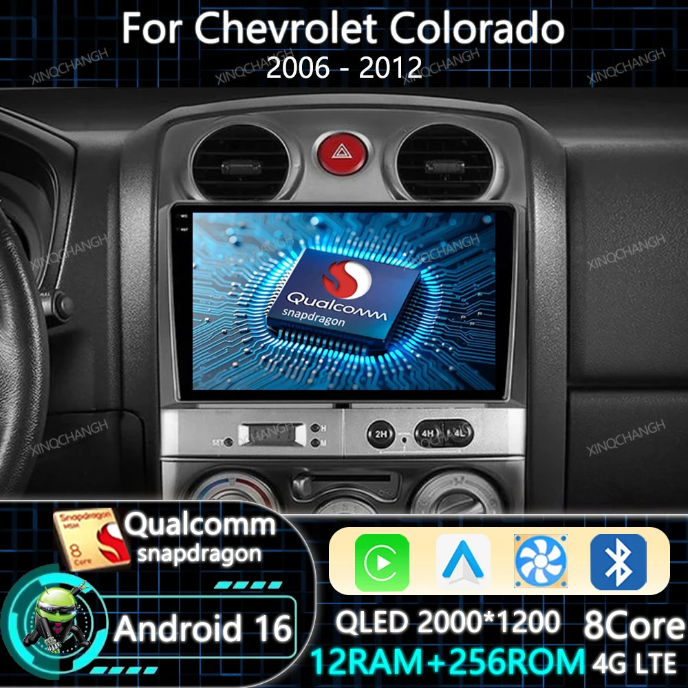Android 16 Car Radio For Isuzu D-Max DMAX 2007 2008 2009 2010 2011 Qualcomm QLED Head Unit Multimedia Video Player GPS BT 2DIN