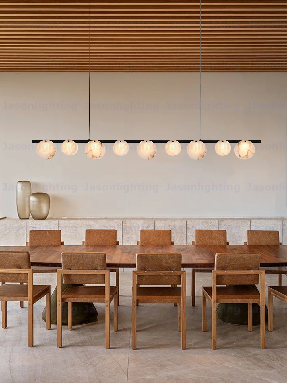 Marble LED Chandelier Alabaster Pendant