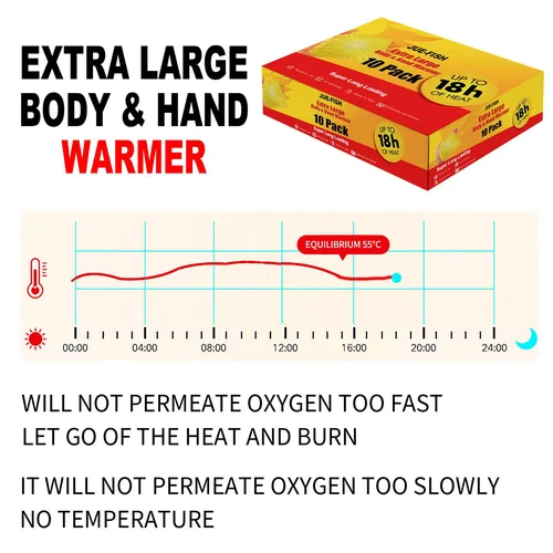 다목적 핸드 워머 천연 무취 히트 팩, 오래 지속되는 따뜻한 시간, 18 시간 