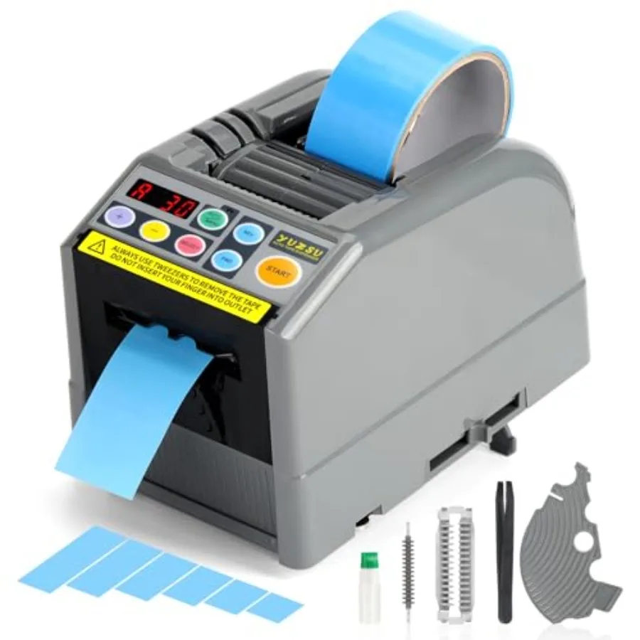 

Ribbon Cutting Machine Semi-Automatic Tape Dispenser 6-60mm Width 5-999mm Length Ideal for Shipping Schools Restaurants Busines