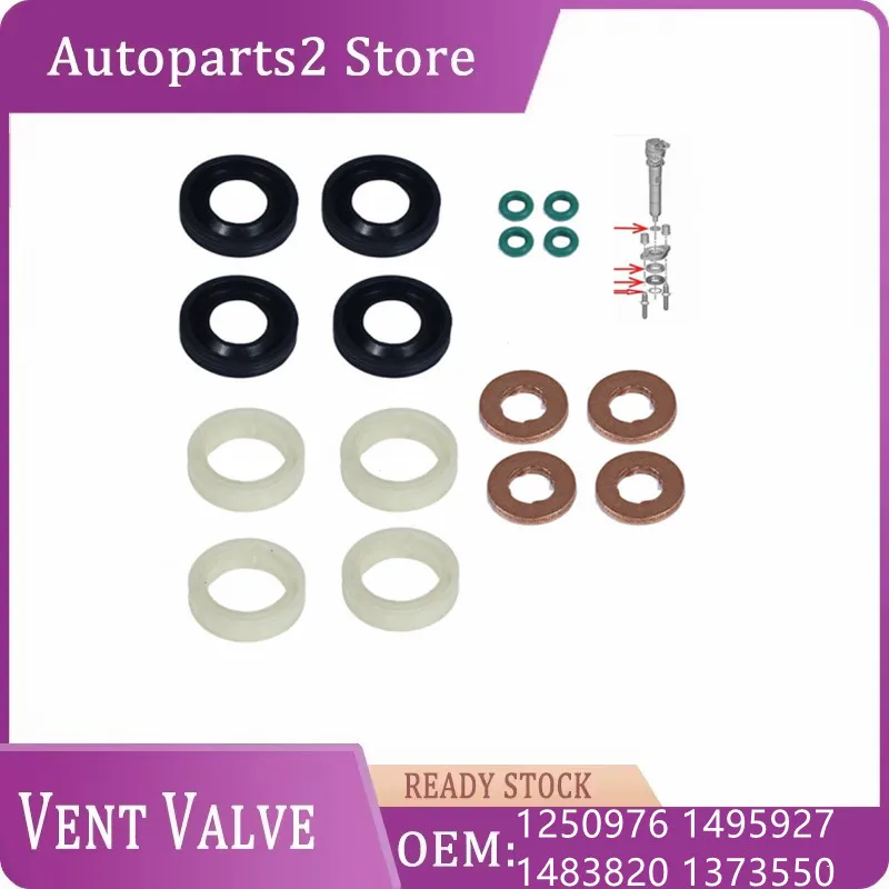 

1250976 1495927 1483820 1373550 Engine Fuel Injector Repair Seal Kit for Citroen Ford Peugeot Fiat 1.6 HDI