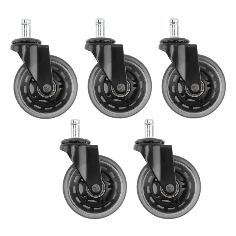 مجموعة عجلات كرسي المكتب A23E مكونة من 5 عجلات لكراسي المكتب، قلم 11 مم × 22 مم، عجلات كراسي مكتب متينة عالمية #2
