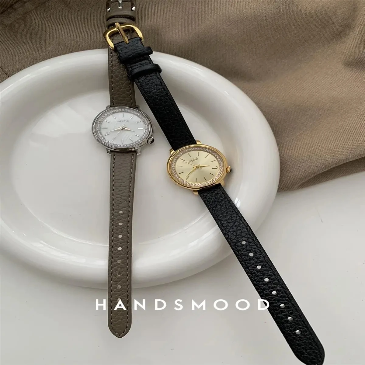 ヴィンテージ Vrouwen クォーツ時計 Klassieke Kleine Ronde Elegante Jurk Polshorloges Lederen Band Eenvoudige Vrouwelijke Klok Reloj