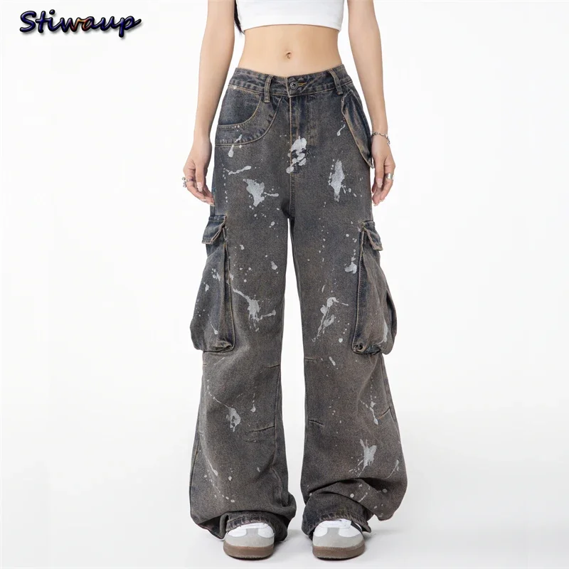 Ladies Fashion Baggy Cargo Pants for Women Youthful Woman Trousers Clothes Women's Oversize Loose Wide Fluid Jeans Pants Woman