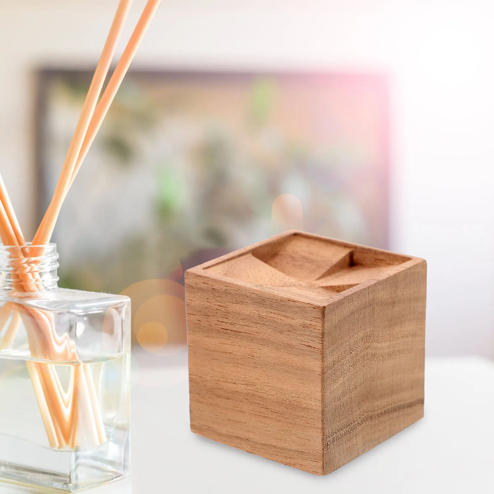 

1 шт. диффузор эфирного масла ароматерапия деревянный бревно долговечный аромат домашний офис деревянный диффузор