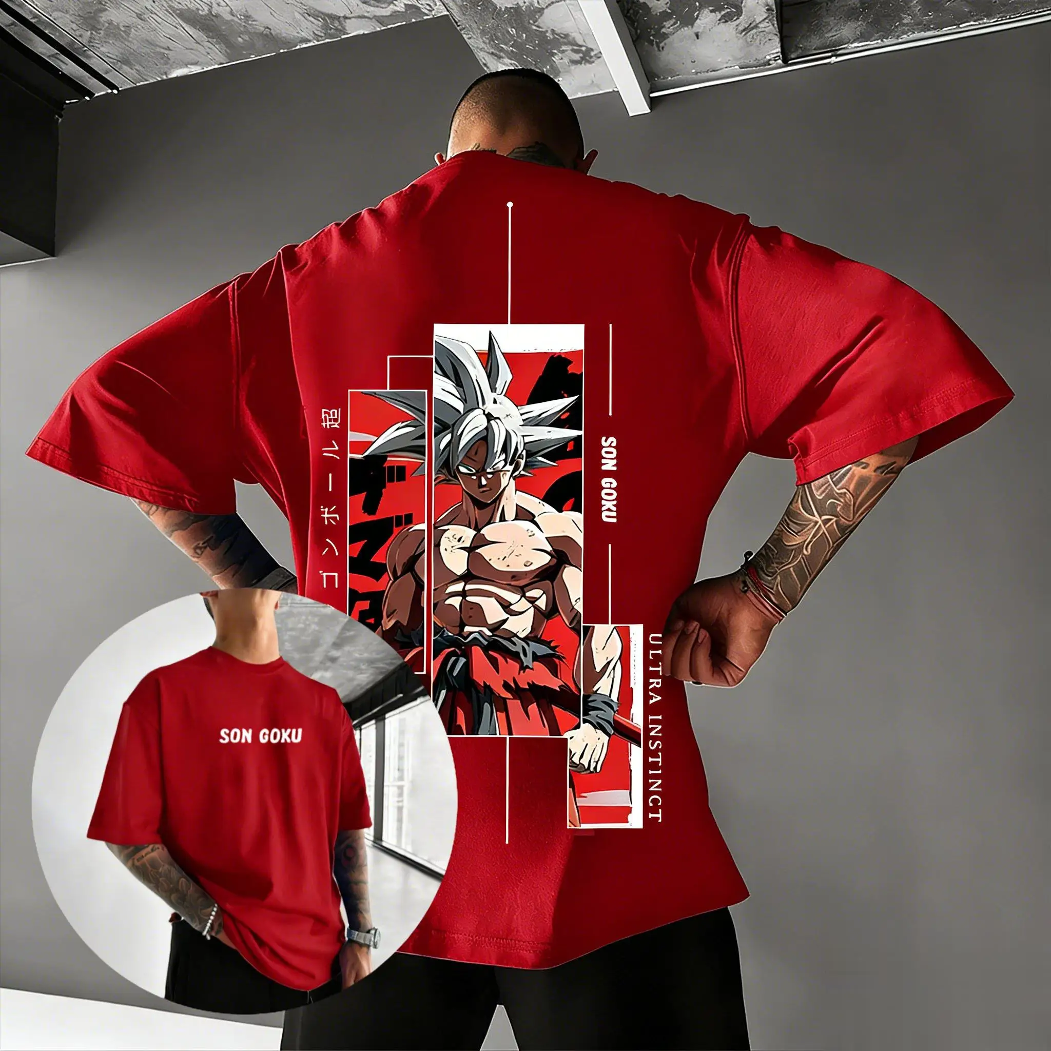 2026 Sommer Dragon Ball Retro Reine Baumwolle Fitness T-Shirt Herren Oversize Kurzarm Familien-Unisex Kinder Freizeithemd