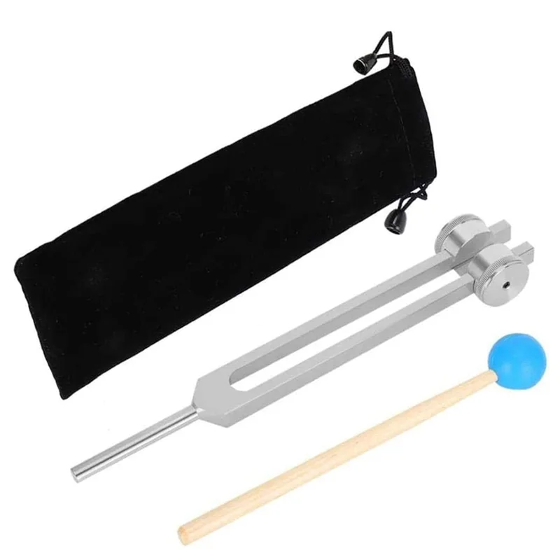 

A64Z Aluminum Alloy Tuning Forks,111Hz Tuning Fork with Hammers for Nervous System Testing Sound Healing Therapy,Silver
