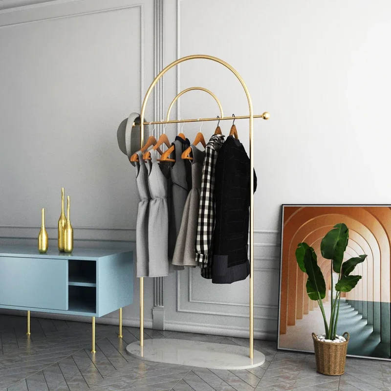 Metal Entryway Clothing Rack Stand Storage Hat Shelf Boutique Gold Coat Hanger Nordic Burro Hallway Ropa Clothing Furniture