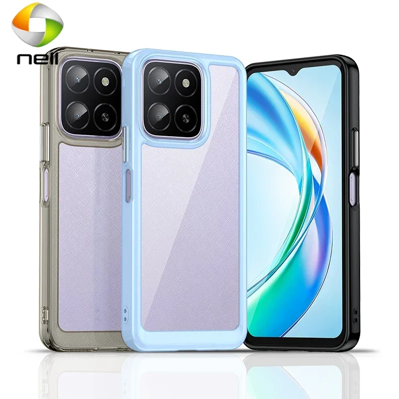 

For Honor X6B Clear Case Honor X6B Cover Coque Funda Hard Translucent Soft Edge Shockproof Phone Bumper Honor X6B
