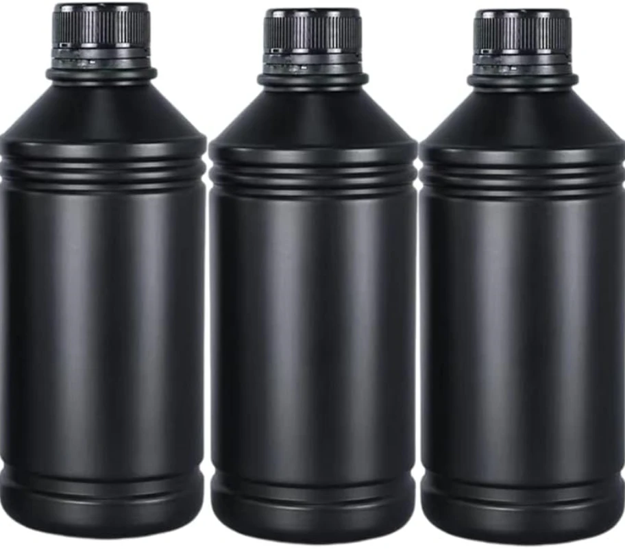 3X 1000ml Darkroom Chemical Storage Bottle Liquid Container Film Processing Equipment Printing Photosensitive UV Resin LCD/DLP S