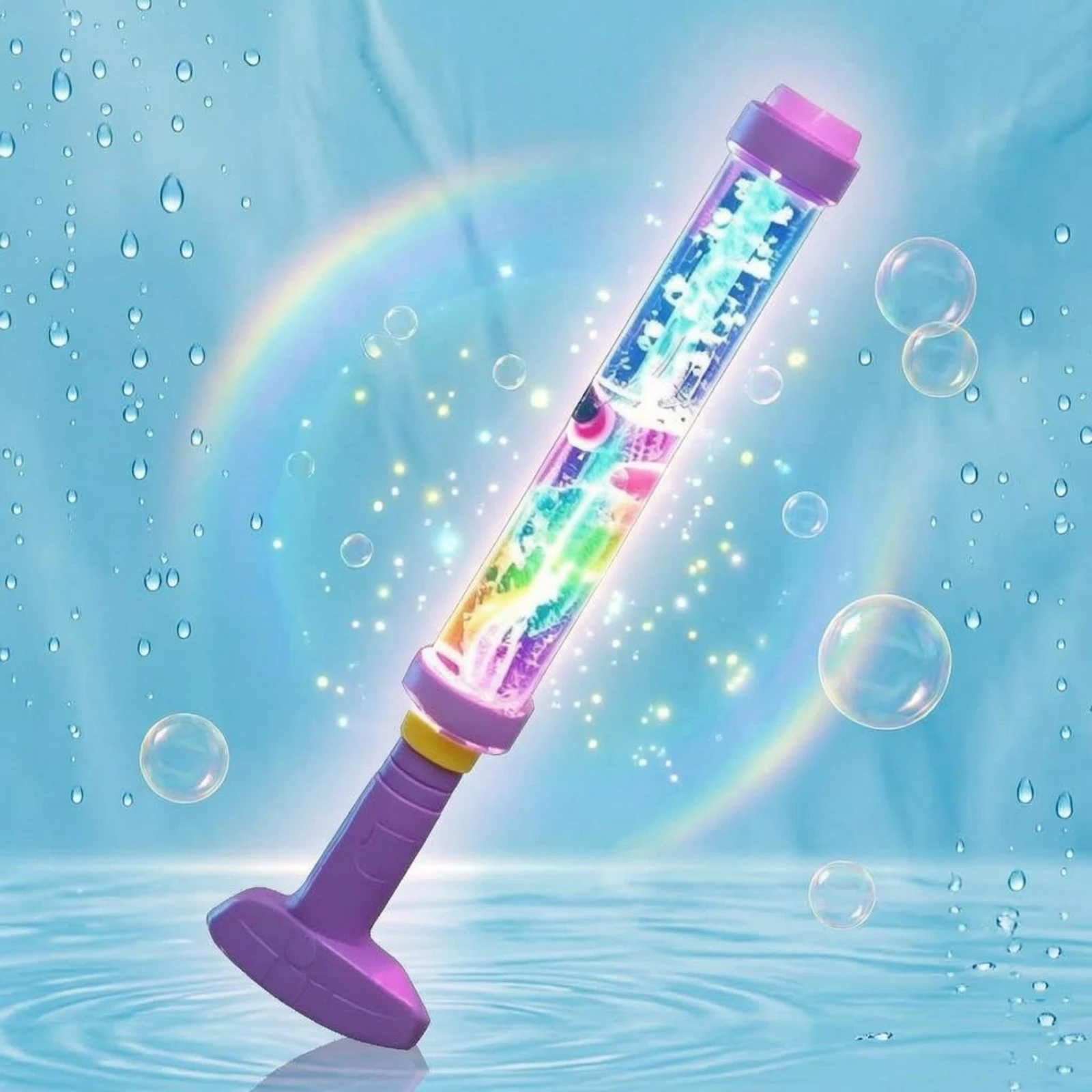 Glowing Rainbow Water Blaster Easy to Fill LED Water Blaster Toy Plaything Leak-Resistant Phthalate-Free Safe