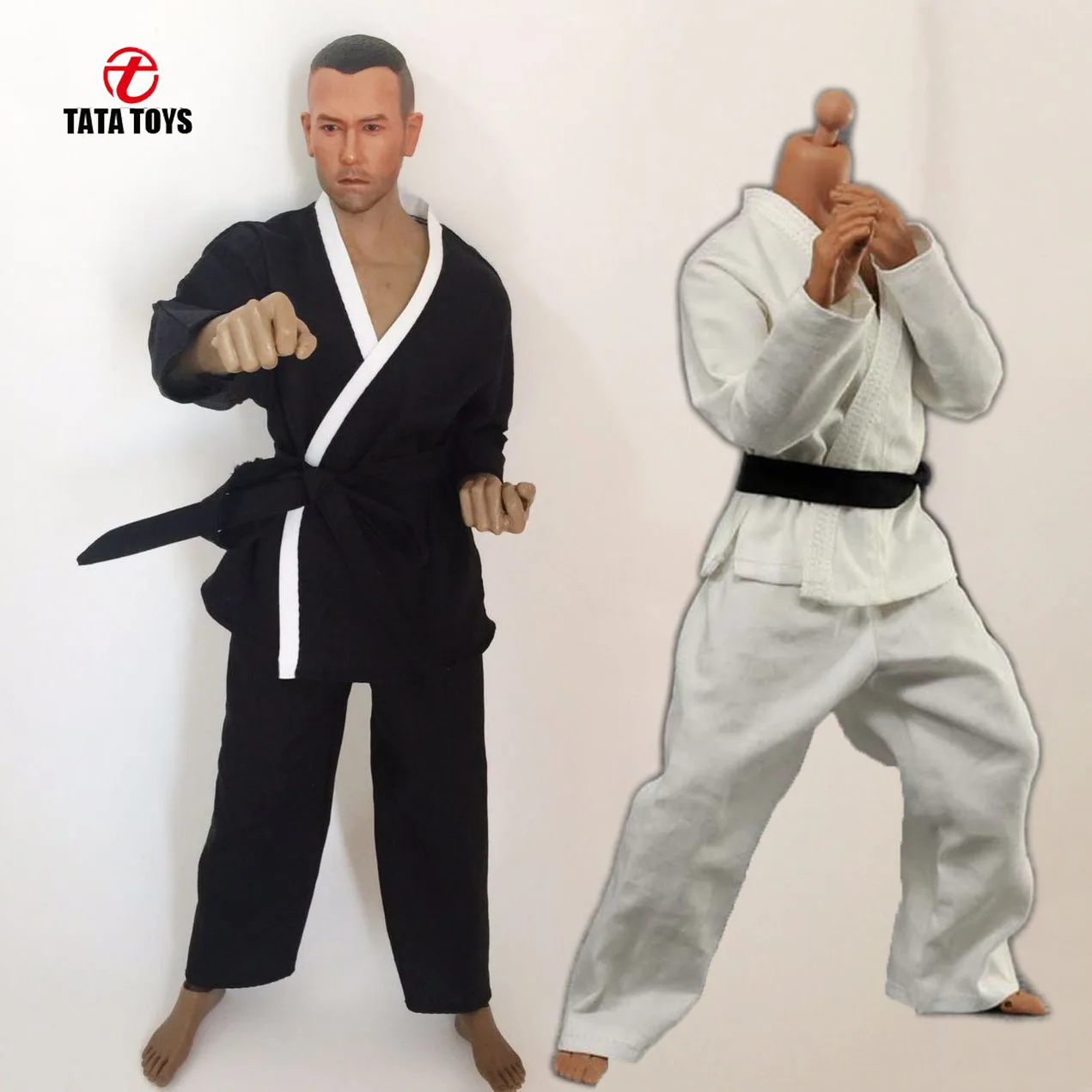 1/6 Scale male Judo Gi White Uniform Kung Fu Suit  Pants For 12 inch Male Action Figure Dragon