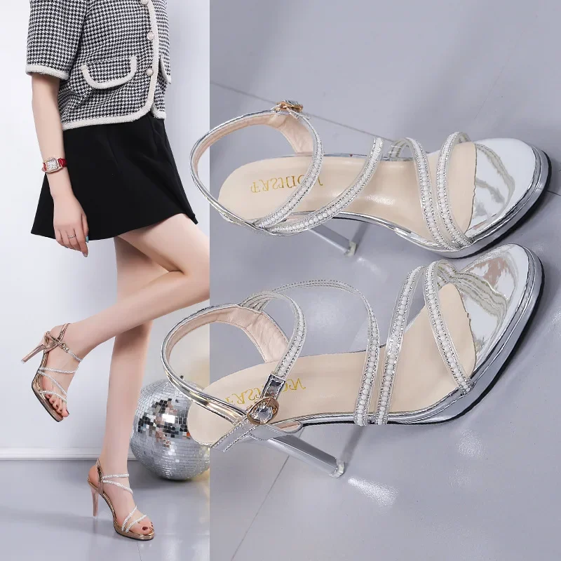 

Ladies High Heel Shoes Elegant Glitter Shinning Star Heart Pattern Women's Heeled Shoes Party Shoes Women’s High Heel Sandals
