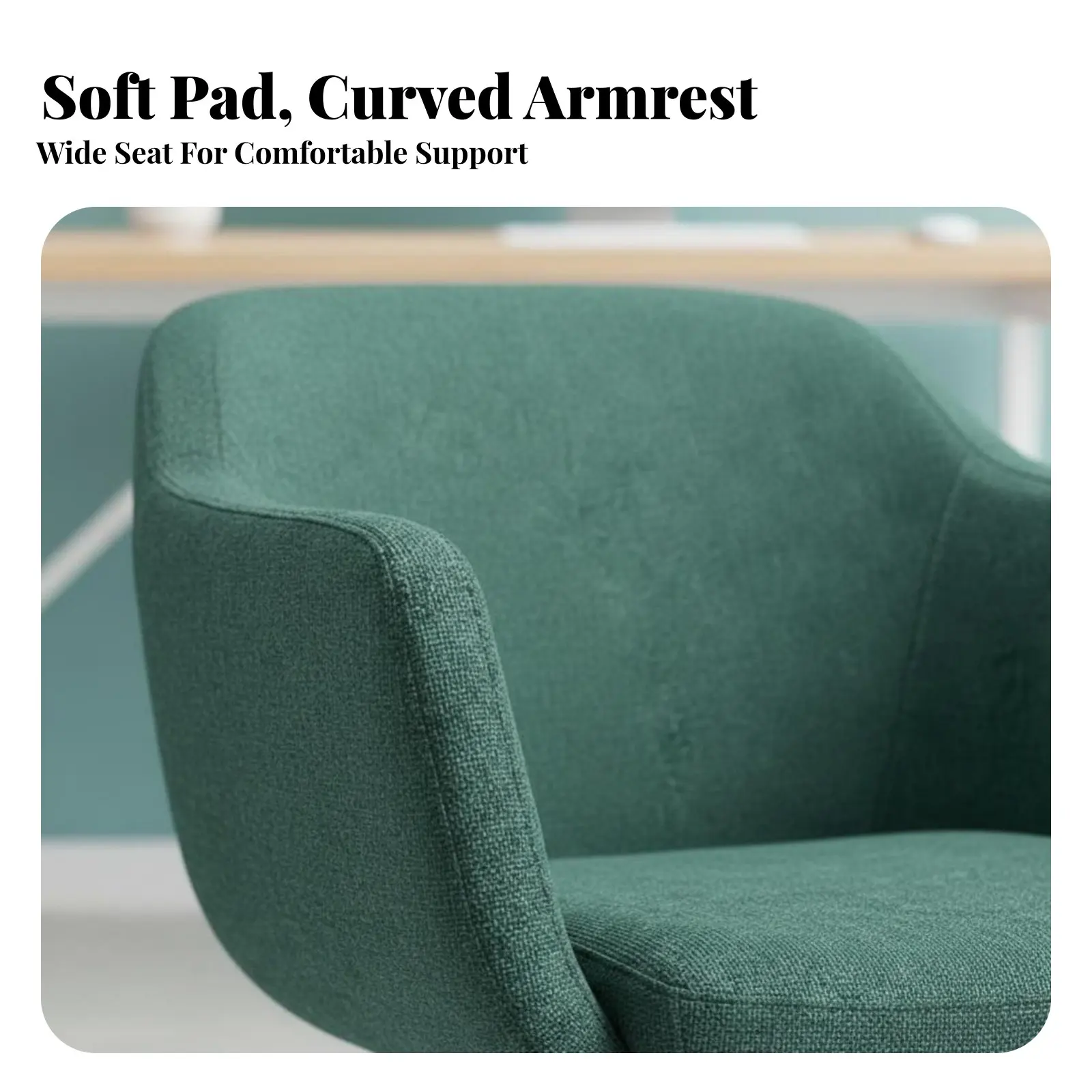 Cadeira de Trabalho Ergonômica Ajustável com Suporte para Costas, Design Moderno para Trabalhadores Remotos, Sala de Estudo, Estação de Trabalho