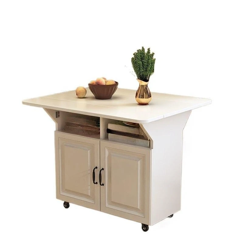 

Folding table household small apartment dining table removable rectangular simple folding meal 6 people rental room