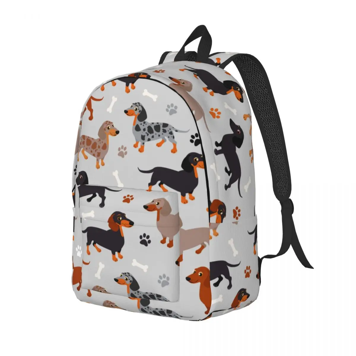 Mochila Dachshund para crianças, escola estudantil Bookbag, pré-escolar Primary Sports Bag, meninos e meninas