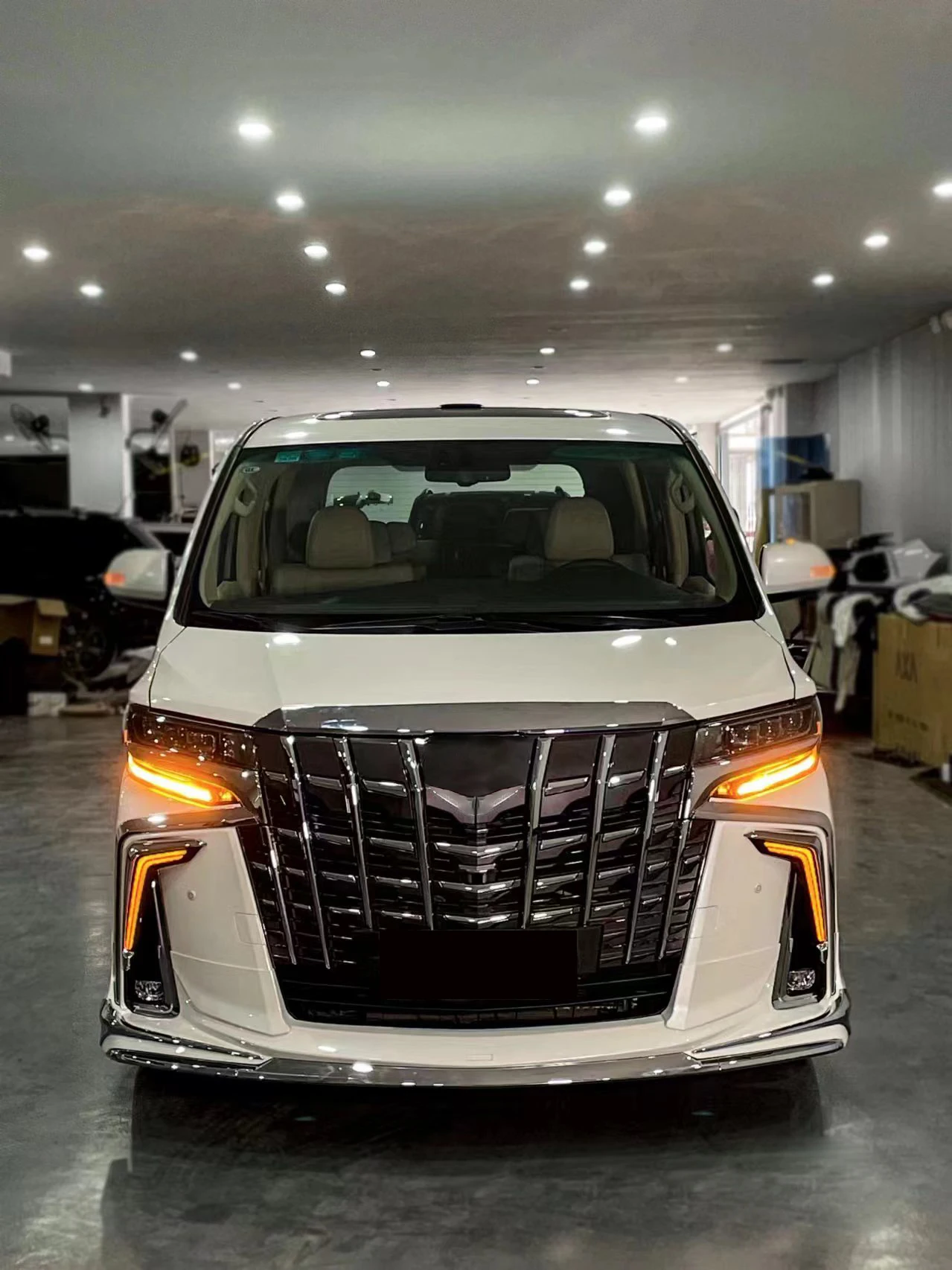 Car Modification Body Kit for Toyota Alphard 20 Series 2008-2014 Upgrade To for Toyotas Alphard 35 Series 2018-2023