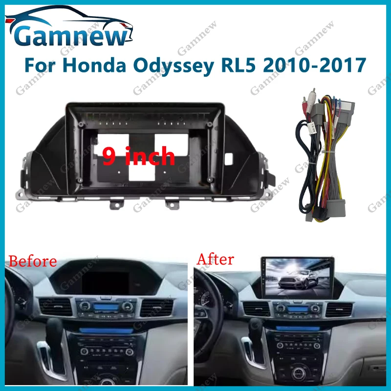 

9 Inch Car Fascia Frame Adapter Android Radio Dash Fitting Panel Kit For Honda Odyssey RL5 2010-2017