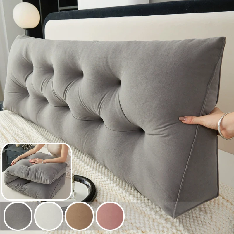 

Triangular Wedge Back Cushion PP Cotton Triangular Design Lumbar Support for Pain Relief Foldable Storage Home Sofa Bedding