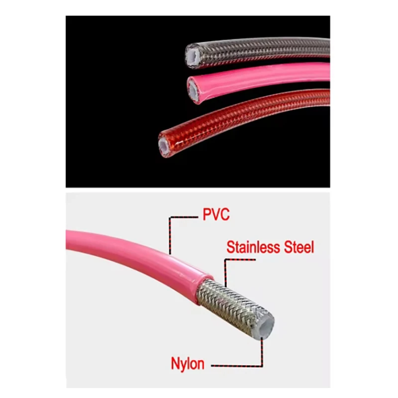 Braided Brake Hose Moto M10Banjo0~28~90Multiple Angles Available Motorcycle ATV Hydraulic Clutch DOT Flexible Tube Line Oil Hose