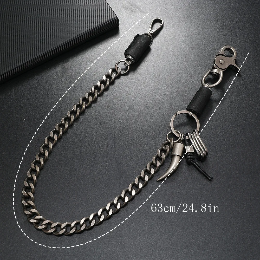 1pc Men's Punk Style Jeans Chain, Trendy Men's Versatile Accessories, Personalized Hip-hop Waist Chain