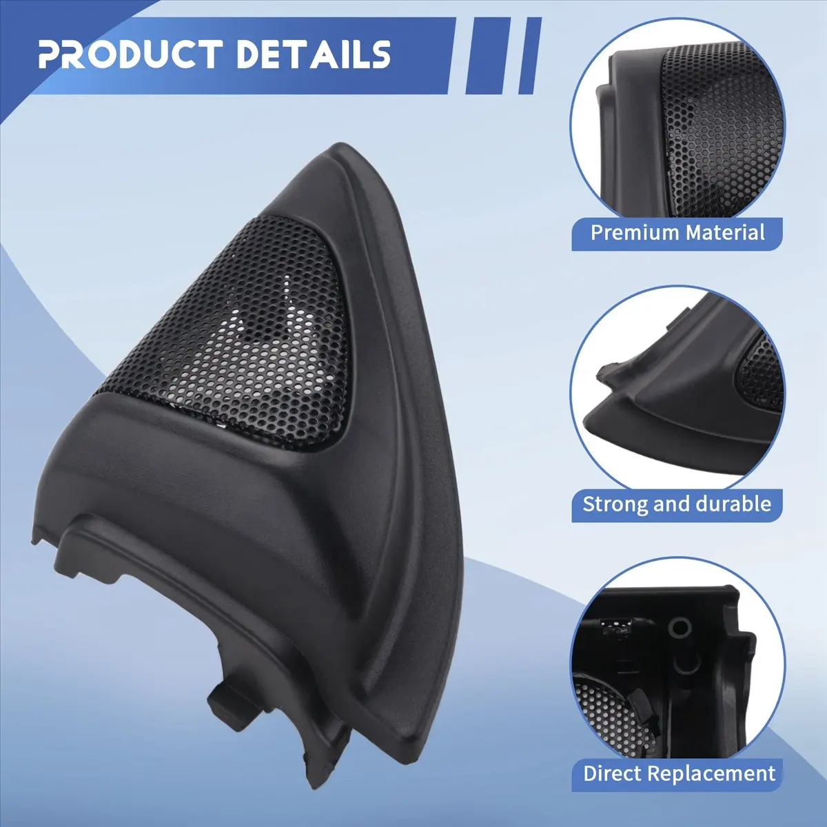 #06E (Black)Car Door Panel Audio Horn Cover Tweeter Triangular Speaker Cover Trim,Automotive Parts & Accessories