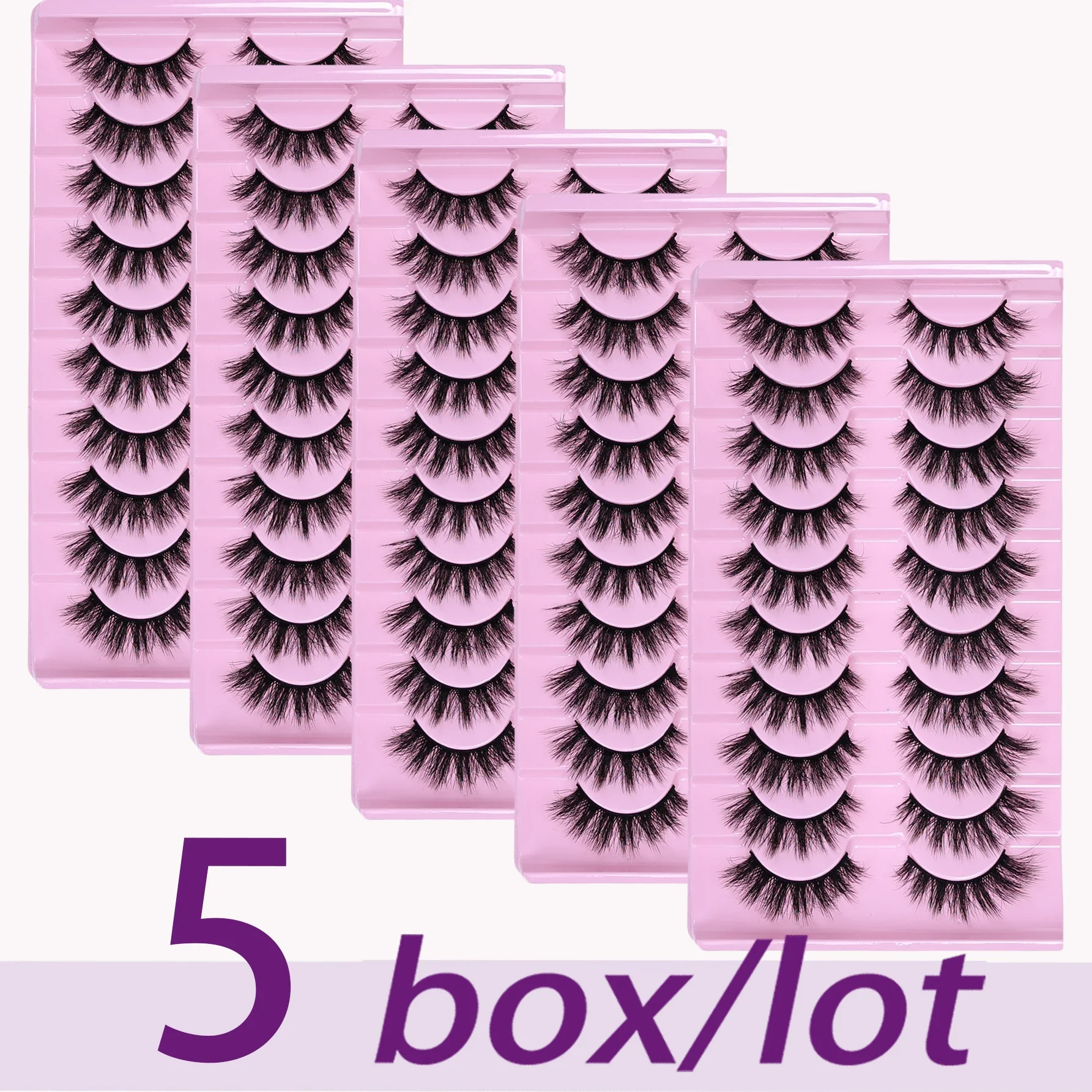 

30Pairs/50Pairs Fluffy Fake Lashes Wispy False Eyelashes Thick Volume Fake Lashes Curly Fake Eyelashes