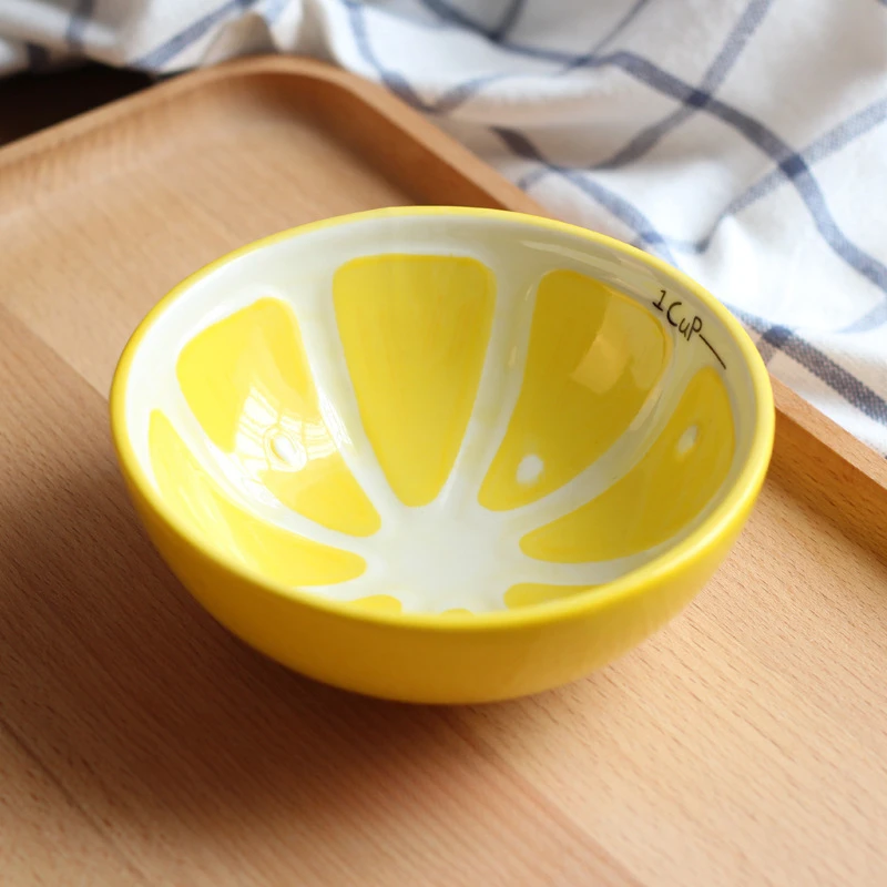 Creative Fruit Shaped Ceramic Salad Bowl Family Fruit Snack Plate Dinner Bowls Complete Tableware Kitchen Utensils Accessories