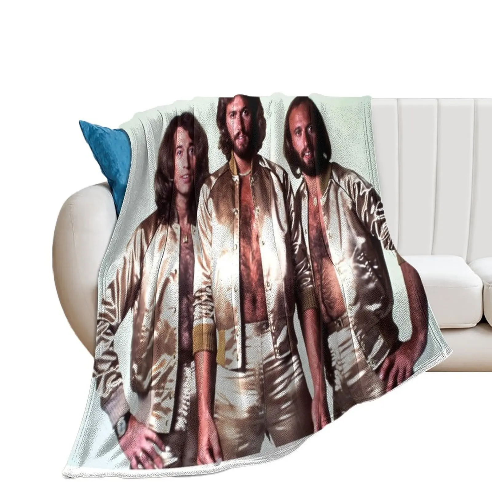 Design Actually A Bee gees Band Poster Throw Blanket Bed Fashionable Summer Beddings Blankets