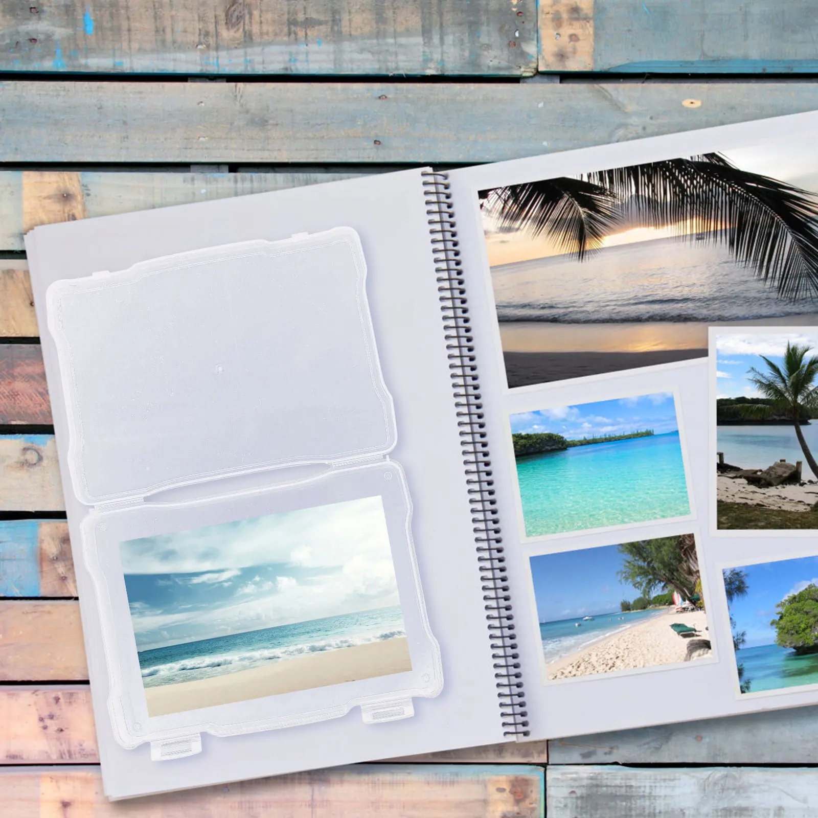 

5x7 Photo Box Postcards Case Containers Compact Plastic Boxes Photos Storage Container Craft Storage Containers Pictures Holder