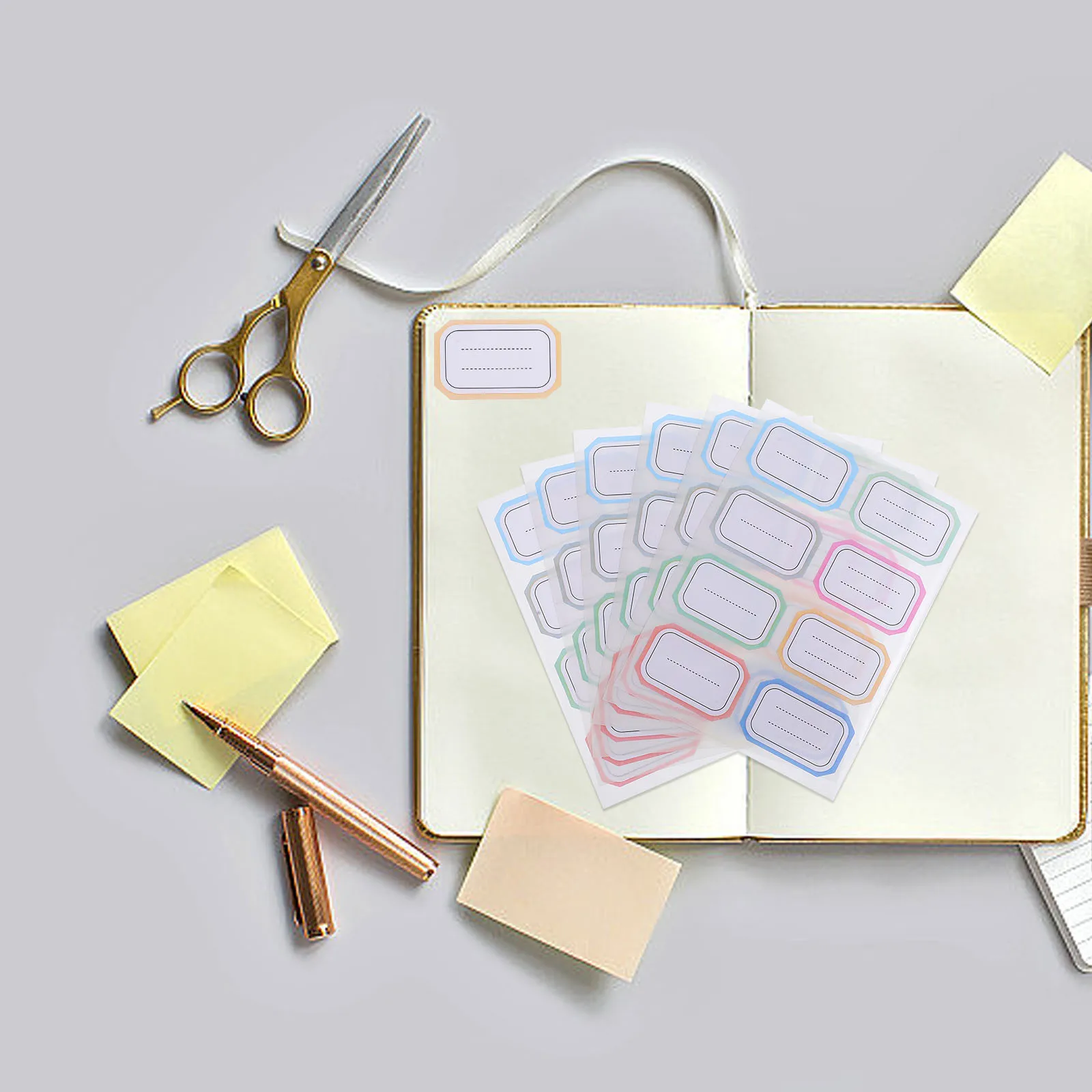 

288 Pcs Handwritten Label Sticker Lined Stickers Cartoon Textbook Labels for School Books