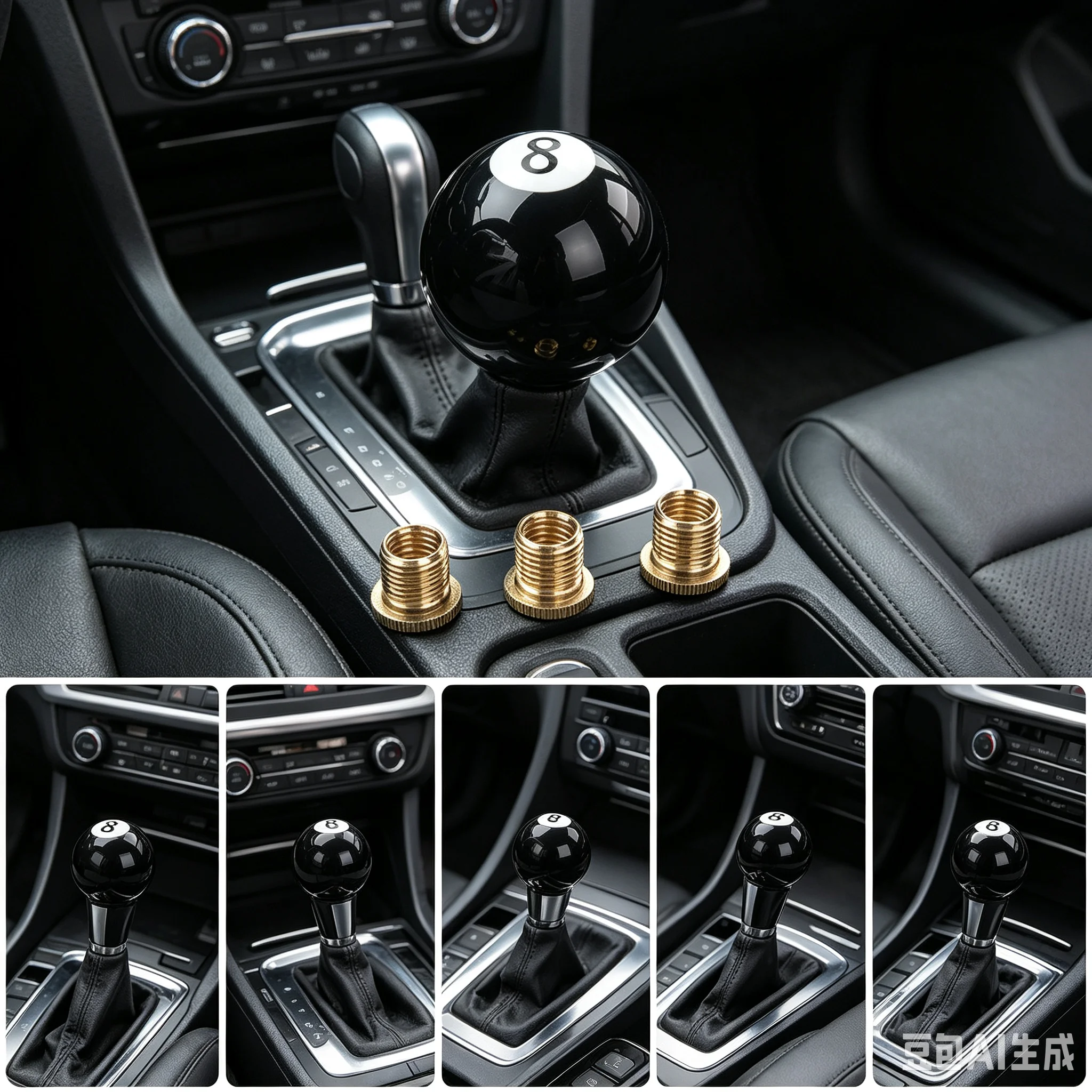 Car Threaded 8 Ball Billiard Round Manual Gear shift Lever Shifter Knob Ball Replacement Fit For Honda Toyota Nissan Mitsubishi