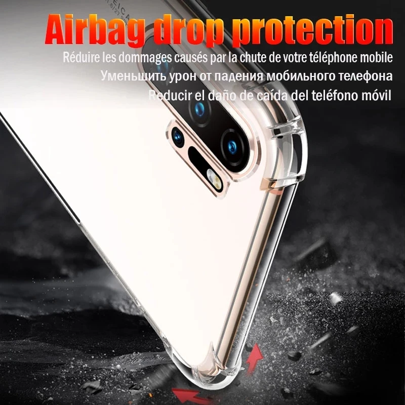 Shockproof Transparent Case For Huawei P30 P40 P20 P50 Pro Lite Honor 50 60 Pro Mate 10 20 30 Lite P Smart 2019 Phone Case Cover