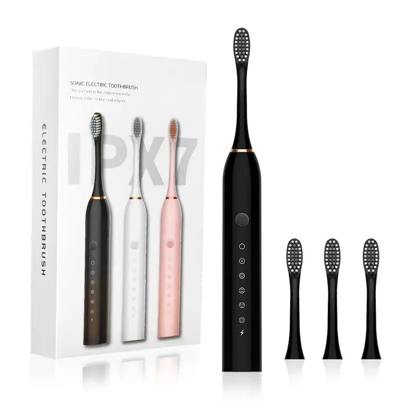 Electric Ultrasonic Toothbrush Six Speed Mode Home Soft Hair USB Charging Waterproof Adult Tooth Cleaner Automatic Couple Set