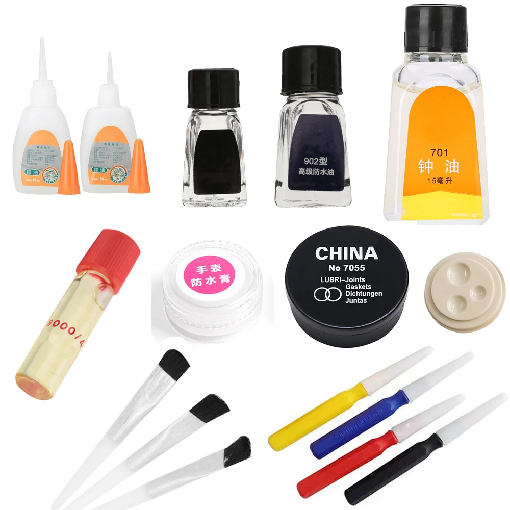 Watch Oil Cup Oil Pen Pins Watch Oil Applying Lubricants Tool Watch Repair Maintenance Waterproof Clock Oil Watch Movement Clean