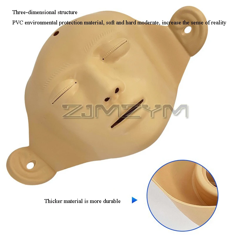 Cpr Manikin Special Accessories Barrier Mask Lung Bag Replaceable Face Skin Pressing Training Model For Medical Education