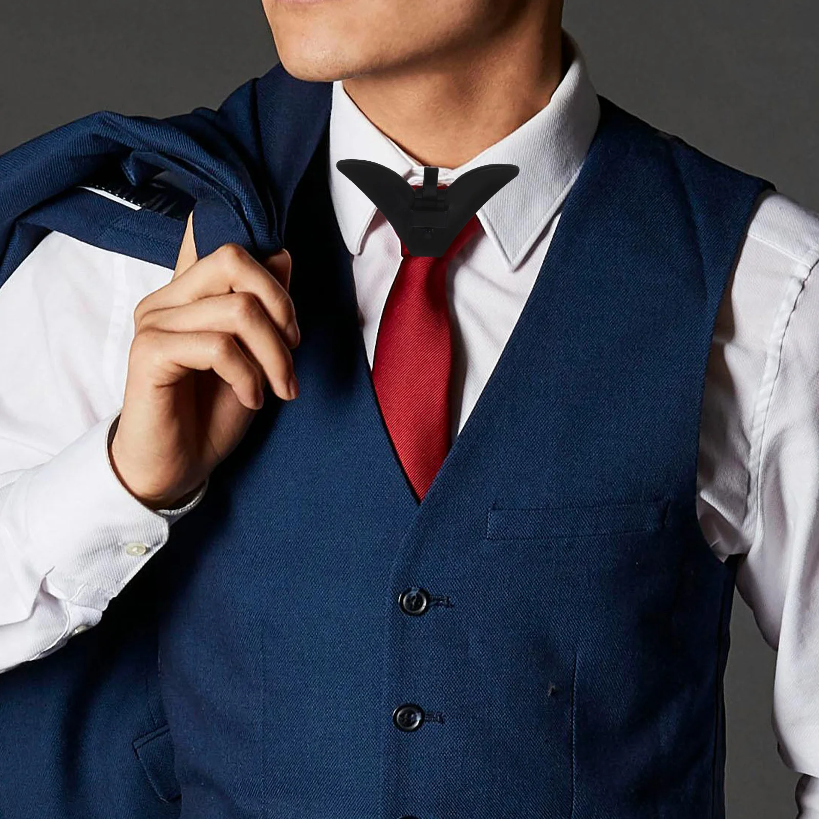 20pcs Plastic Tie Clips For Men Necktie Holder Hardware Bow Tie Fastener Clips Wedding Banquet Office Wear Accessories