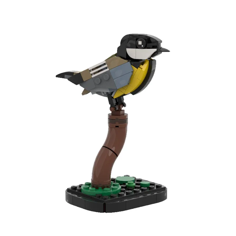 “DIY Birdwatcher’s Delight Building Block Set - Kingfisher, Great Tit, Big Spotted Woodpecker Models, Artistic Assembly Toy, Per