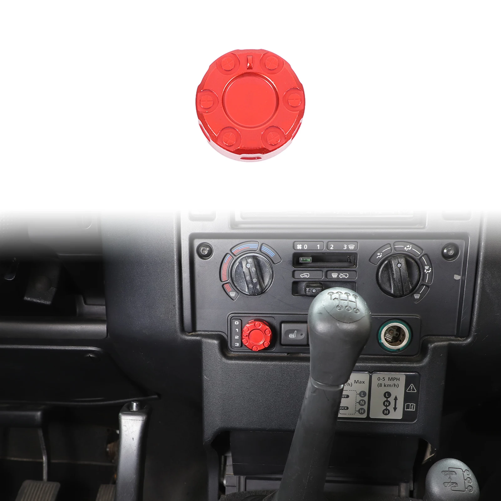 

Aluminum Alloy Headlight Height Adjustment Knob Cover for Land Rover Defender 2004-2018 Car Accessories