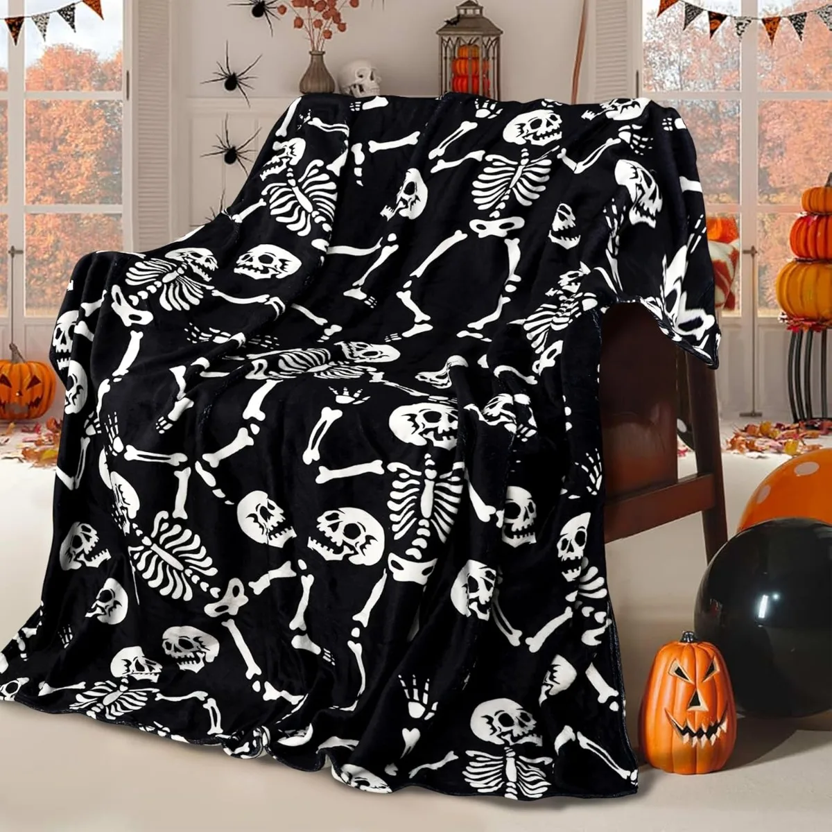 

Fall Halloween Blanket Super Soft Cozy and Plush for Couch and Chair