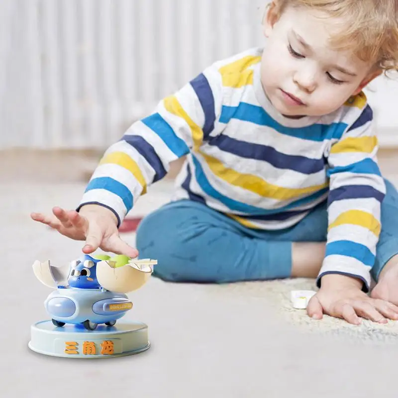 Pára-choques carro brinquedo bonito dos desenhos animados inércia pára-choques bebê dinossauro ovo deformação carro diversão educacional batalha veículo de corrida para meninos e